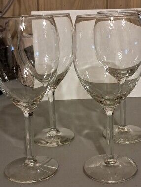 GOBLETS - WATER/WINE (4) CLEAR GLASS